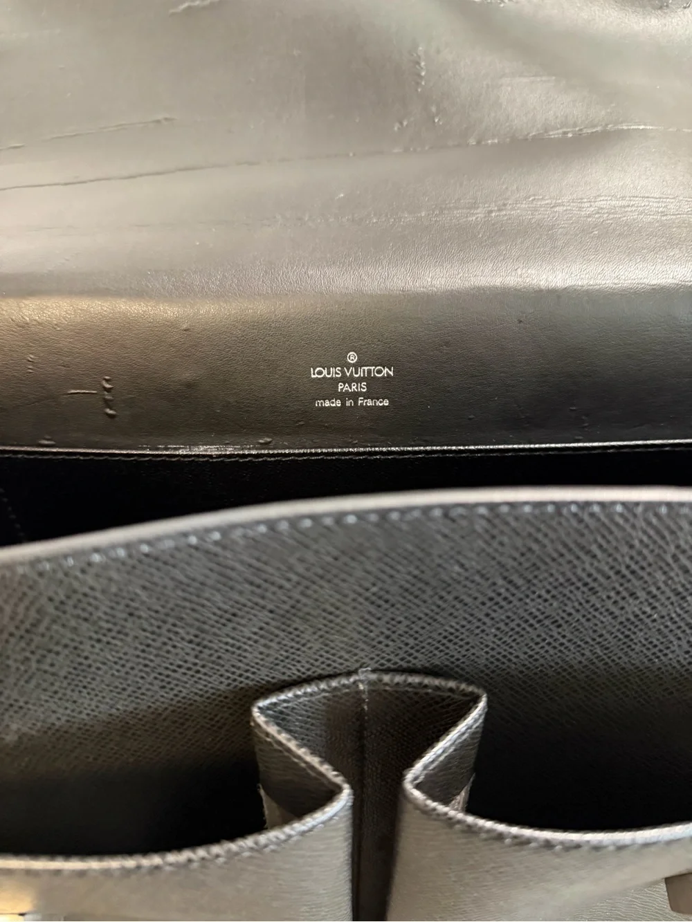 Louis Vuitton Vintage Black Taiga Leather Briefcase